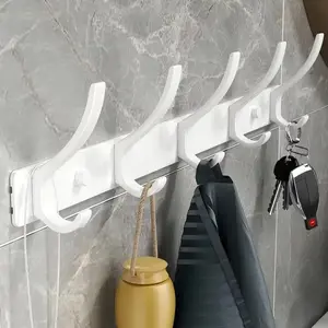 Dual Hanger Coat Hook 3 6 Hangers Bathroom Wall Mount Organizer Clothes Hook Hanging Clothes Hat Storage Towel Rack Coat Rack