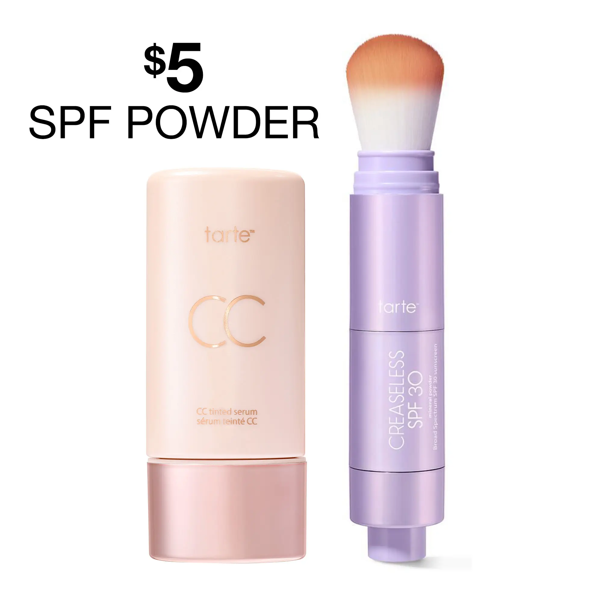 tarte summer skin essentials - CC color-correcting tinted serum + creaseless setting powder