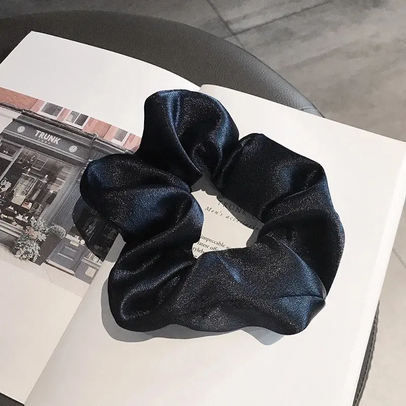 Silk Satin Scrunchies, Soft Aesthetic Hair Ties, Cute Pastel Hair Accessories, Gentle Ponytail Holder For Women Girls