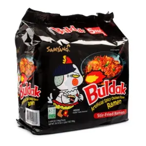 Samyangg Buldak Spicy Chicken Ramen Noodle Korean Stir-Fried Ramen, Original Flavor, Pack of 5