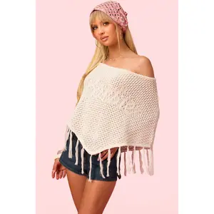 Barbie™ Fringe Knit Poncho
