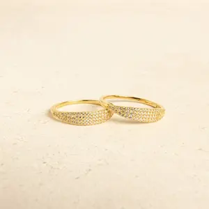 Pave Signet Ring • Skinny Pave Ring • Stacking Ring • A Must Have • Diamond Signet Ring