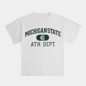 EE Michigan State Athletic Dept Graphic T-Shirt – Vintage Varsity Style Unisex Oversized Cotton Tee