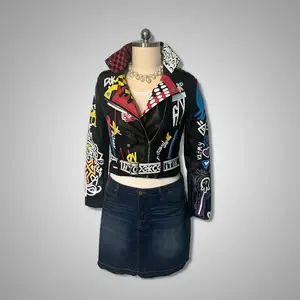 AZALEA WANG Love-ART Fashion Jacket - Stylish Design with Elegant Details, Versatile Long Sleeve Coat for Women, Comfortable Fit for Everyday Wear clothing gothic