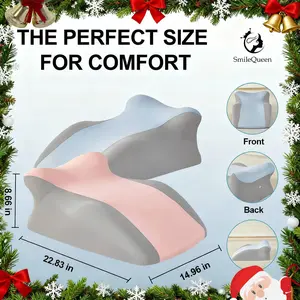 SMILEQUEEN Ergonomic Memory Foam Pillow for Neck Back and Legs Support with Removable Washable Cover Ideal for Face Down Reading and Relaxation Gift TiktokShopBlackFriday Perfect Size for Comfort