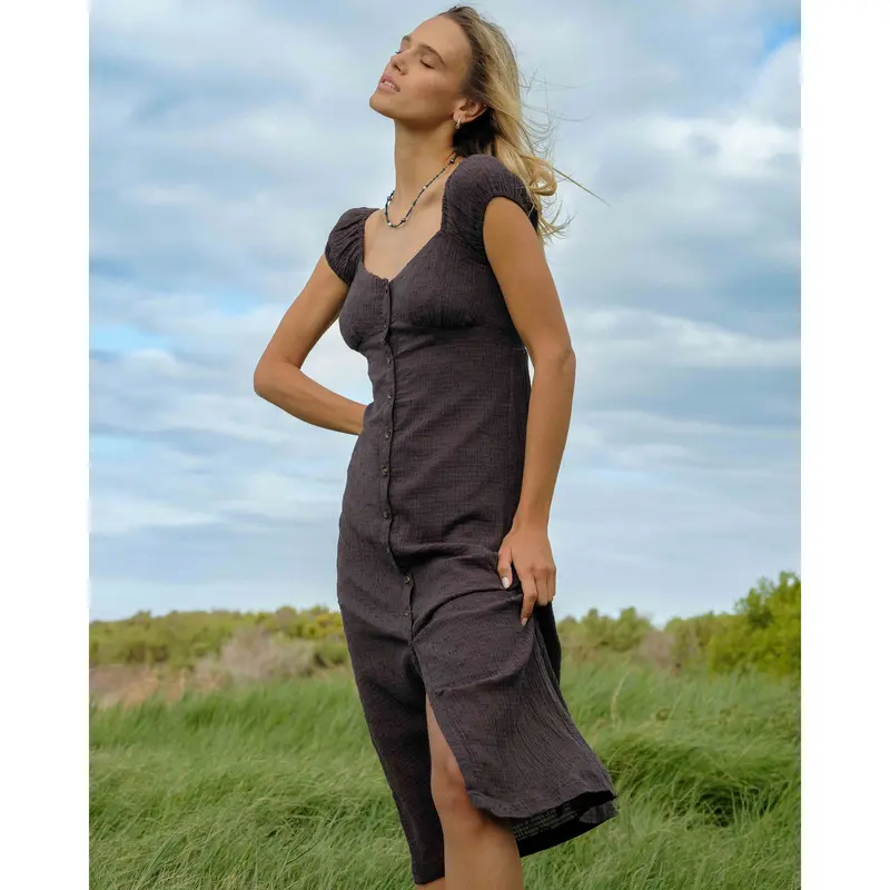 knee length dresses for ladies Sardine Stripes Sleeveless Dress main image 0
