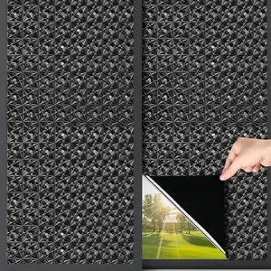 Blackout Window Film Removable Privacy Glass Sticker, Window Privacy Films, UV Protection & Heat Insulation, Window Heat Blocker, Static Cling for Doors Windows Decoration