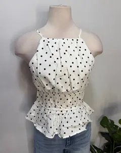 Stephanie Peplum Top (White)
