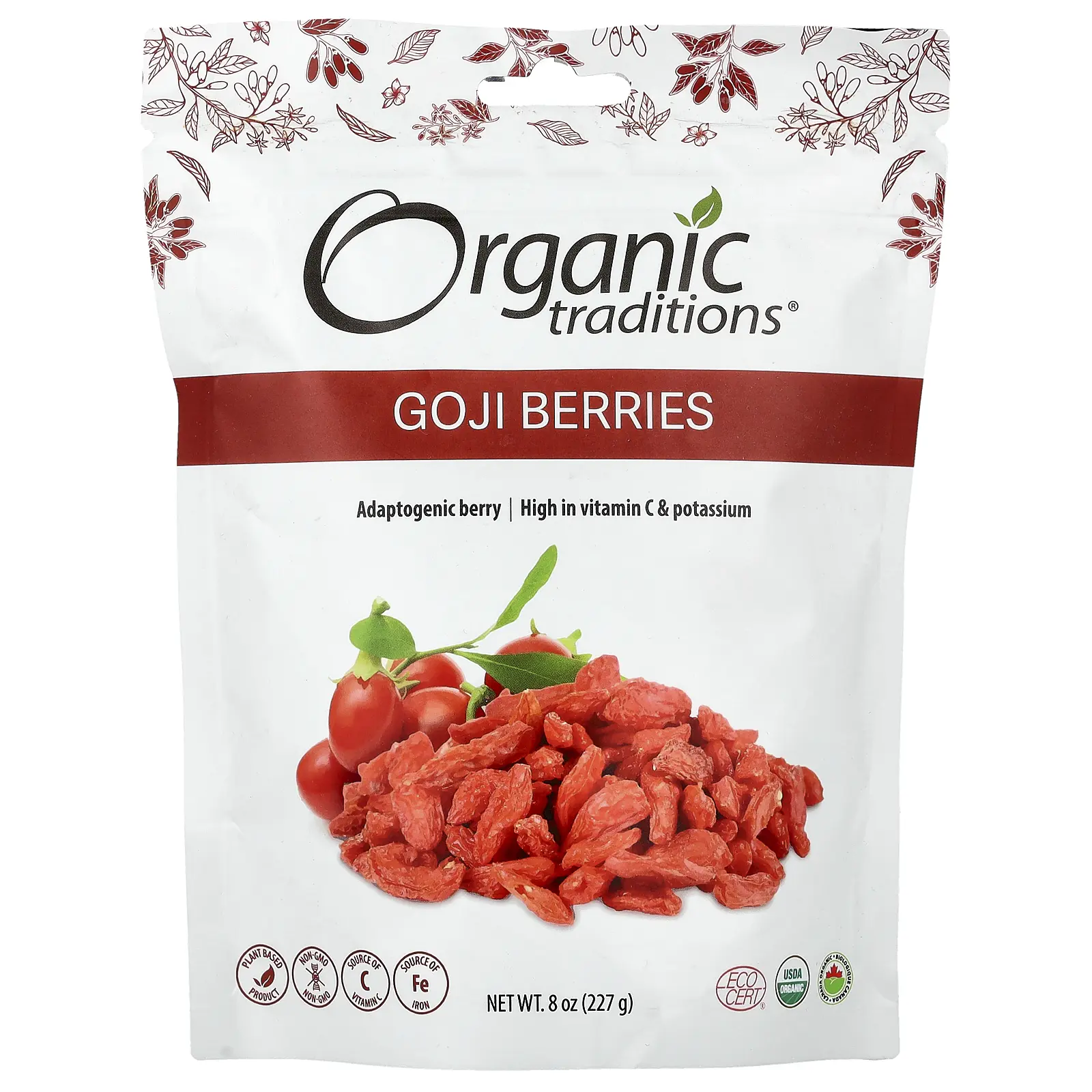 Organic Traditions Goji Berries, 8 oz (227 g) Organic Traditions Goji Berries, 8 oz (227 g)