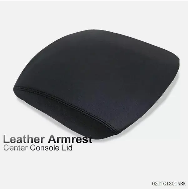 CROSSDESIGN Leather Armrest Latch Center Console Lid Cover - Leather Cover, Vinyl Part, Original Pack, Car Decoration, Stowage Aid for 2009-2015 Honda Pilot 3.5L Car Interior Accessory, Automotive Decorative Accessories