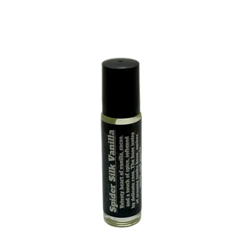 Spider Silk Vanilla Oil Body Oils - 10 ml Roll-On Perfume with a Rich Vanilla Core, Spice, and Musk Notes, Mandarin Orange, Woods, Sweet Sugar