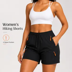 BAMIX 2 pack Women's High Waist Relaxed Fit 4-Pocket 4-Way Stretch 2026 Hiking Cargo Shorts, S-3XL, Athletic Sportswear for Workouts & Casual Summer Outdoor Use