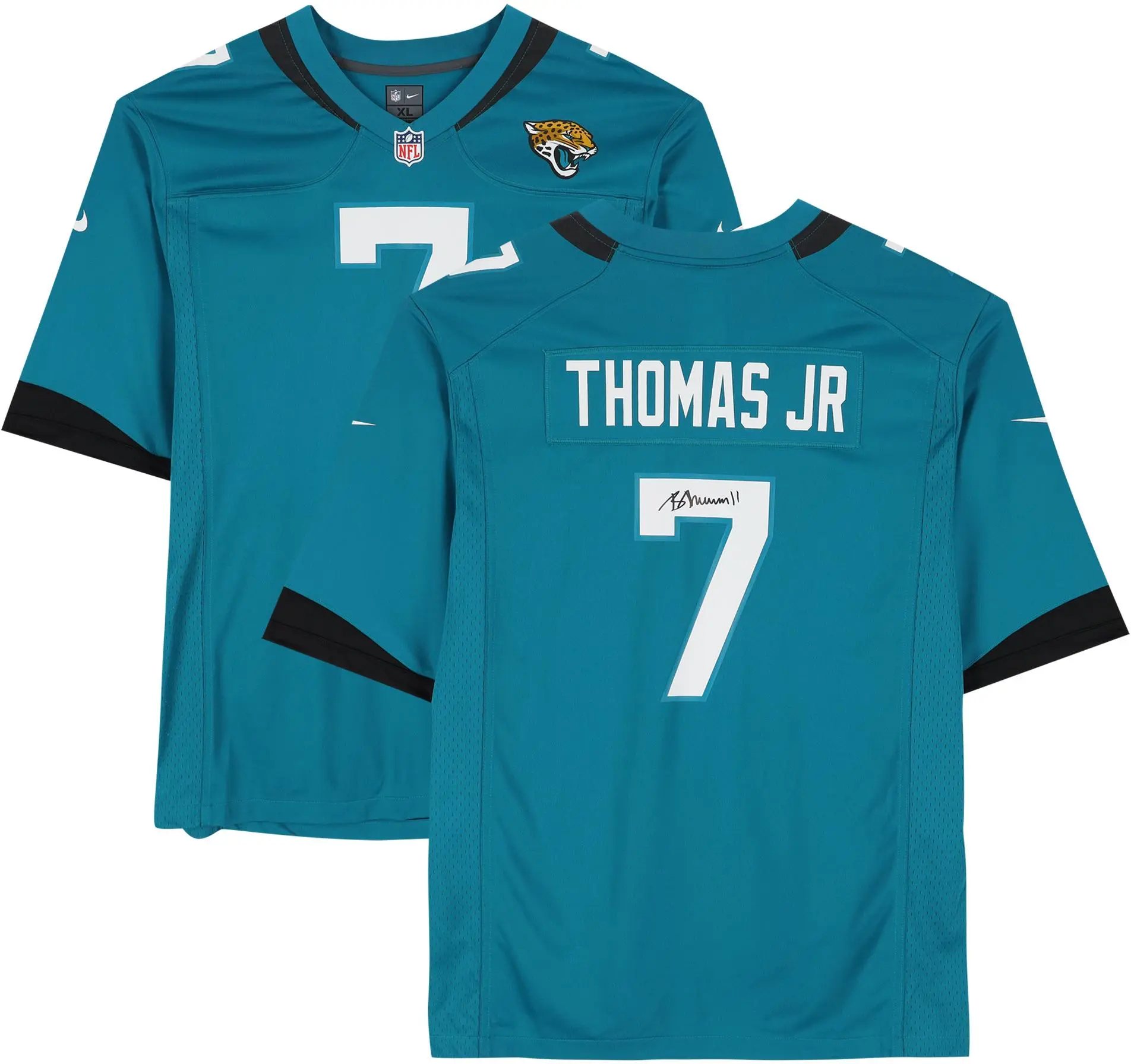 Brian Thomas Jr. Jacksonville Jaguars Autographed Nike Teal Game Jersey - Fanatics Authentic Certified