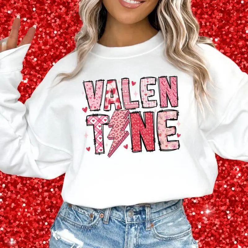 Valentine DTF Transfer Sheet - High-Quality Heat Press Design for DIY Valentine’s Day Apparel
