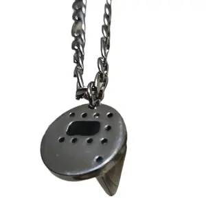 Pancake Pendant and Chain
