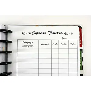 Expense Tracker Inserts for 9-Disc Classic Happy Planner, Classic Happy Planner Budget Inserts