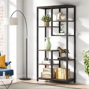 【BTS ONLY】Tribesigns 6-Tier Tall Bookshelf, 8-Shelf Open Bookcase for Home Office