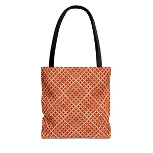 Rust Orange Geometric Pattern Tote Bag | All-Over Print