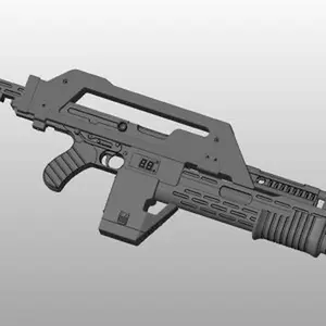 Nonfunctional movie prop M41A pulse rifle replica from the movie Aliens
