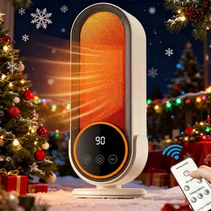 1200w Energy-Saving Safe Electric Heater, Portable Desktop Warmer with Timer & Remote, Fast Heating, Christmas Gift for Home Office