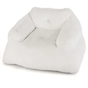 COSTWAY - Bean Bag Chair Plush Lazy Sofa with Ultra-soft Velvet Cover-Beige