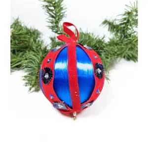 Vintage Beaded Pushpin Christmas Ornament