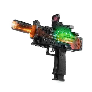 Electric Water Blaster Toy for Kids – Automatic Continuous Water Shooting, Up to 8m Long Range, Large Capacity Tank + Bottle Adapter, LED Light Up Effect, Summer Outdoor Pool Beach Water Fight Game