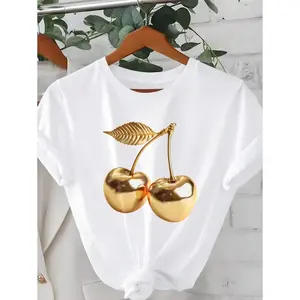 DrmWander Women's Street Style Short Sleeve T-Shirt, All White, Cute Summer Top, Vacation Vibe