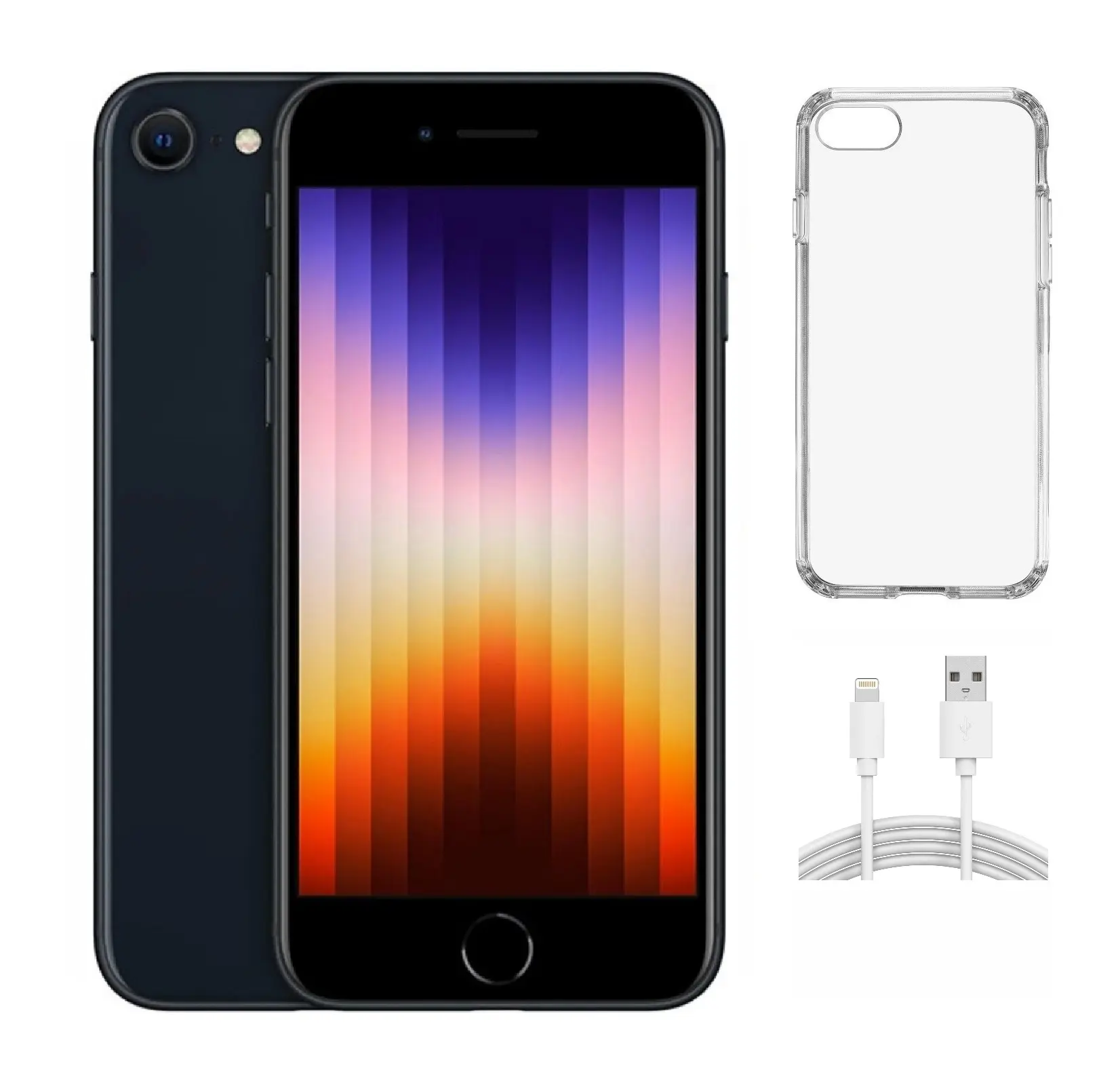 Refurbished  iPhone SE 3rd Gen (Unlocked)-Acceptable Condition with Case & 1 Year Warranty