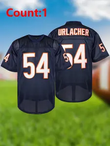 Men's New Style V Neck Short Sleeve American Football Jersey, Casual Loose Fit Training Shirt for All Seasons, Thanksgiving Day Gift Idea