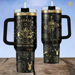 Throne of Glass Engraved Tumbler, Sarah J Maas Drinkware Tumbler, The Thirteen Fantasy Bookish Cup 40oz Stainless Steel Tumbler 40oz Stainless Steel Tumbler, Gift for your Health