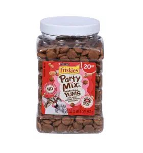 Natural Cat Treats Party Mix Natural Yums With Real Salmon and Added Vitamins, Minerals and Nutrients - 20 Oz.