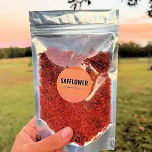 Natural Wildcrafted Safflower (Carthamus tinctorius) Dried Petals, Vegan-Safe, Multi-Size Foil-Packaged Potpourri, for Botanical, Herbal & Craft Use (Dried Flower Potpourri)