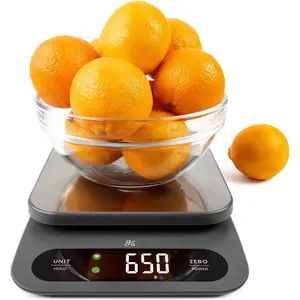 Digital Food Scale for Kitchen & Baking, 10kg/22lb High-Capacity Weight Scale with 1g Precision, Stainless Steel Platform, Hi-Def LCD, Ideal for Bread, Sourdough & Bulk Cooking