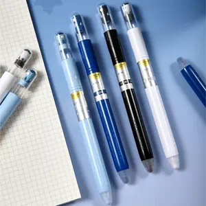 8 Floating Rocket Cartridge Rotating Gel Pen, Crystal Blue Black Dual Core, Sci Fi Theme, Click Mechanism, Smooth Continuous Ink, Quick Drying, DIY Learning Office Writing, Black High Capacity Gel Pen