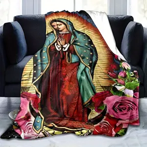 Flannel Virgin Blanket, Rose Blanket, Christmas Mother Blanket, Soft Skin-to-skin Gift Blanket, Virgin Love Blanket, Sofa Blanket, Work Blanket