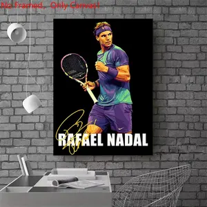 1 piece/set frameless canvas painting print poster, Sports activities art，Rafael Nadal Tennis Pop Art，a perfect gift for Tennis loves, ideal gift for bedroom, living room, dorm hallway, kitchen, mural, wall decoration, room decor