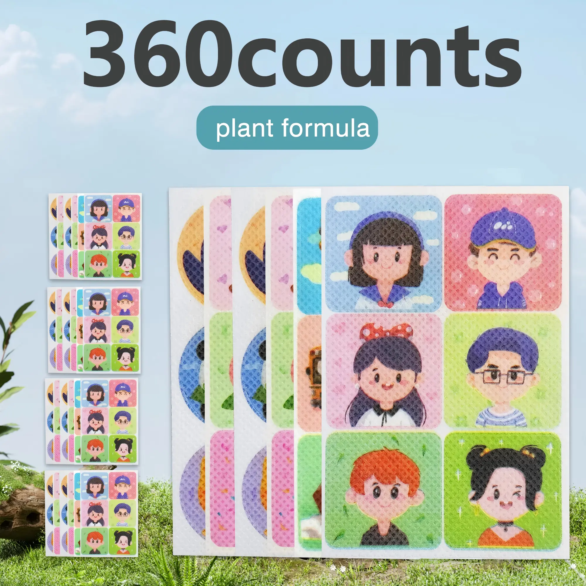 360 Counts Cute Animal Insect Repellent Stickers - Effective Protection, Long-Lasting Protection, No Battery Needed, Sticks to Clothes/Backpacks/Chairs, Remains Effective When Sealed (Home & Party Supplies, Party Bags & Gifts)