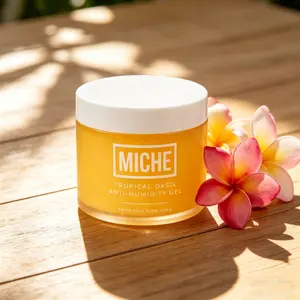 MICHE Beauty Tropical Oasis Anti-Humidity Hair Gel, Alcohol Free Firm Hold Anti-Frizz Gel for Wavy Curly Coily Hair, Moisturizing Frizz Fighting Haircare, 8.8 oz