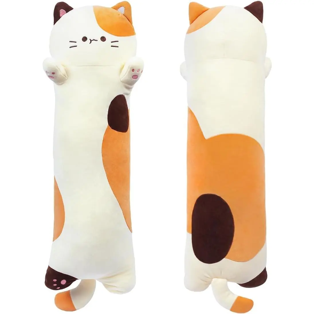 Snowolf Soft Down Cotton Unisex Animal-Shaped Stuffed Cat Hugging Pillow, 27"/35"/43" Long, Plush Doll Stuffed Toy for Sleeping, Ideal Kids Gift for Christmas/Valentine's Day, Summervibes, Pillows, Summerwins