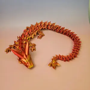Crystal Dragon 3D Printed