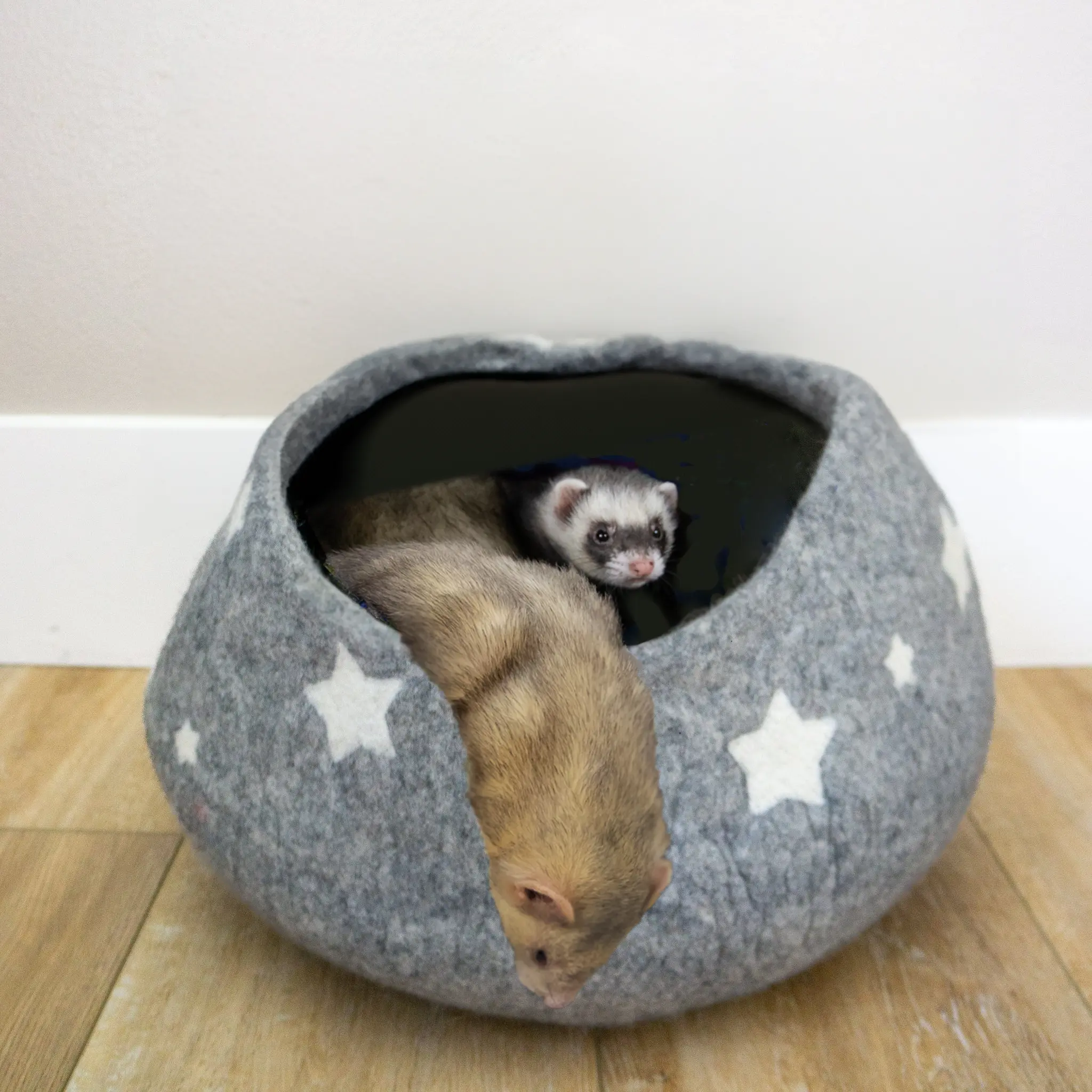 Comfy Ferret Cave (Grey Midnight Stars)