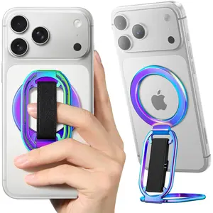 [2025 Upgraded]  for MagSafe Phone Grip for MagSafe Kickstand Compatible with Mag Safe Finger Loop, 4-in-1 Phone Ring Holder Strap for  17/16/15/14/13 Series and Mag Safe Case - Colorful