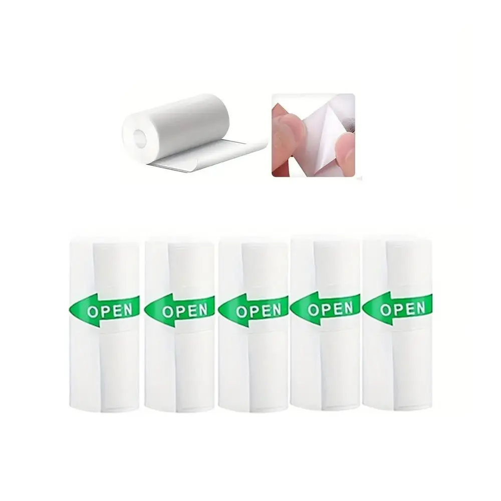 Sticky Thermal Paper, 5 Rolls Self-adhesive Thermal Printer Paper for Office Stationery Supplies & Home Use