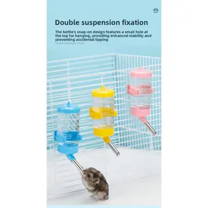 Hamster water dispenser, chinchilla guinea pig water dispenser, large-capacity squirrel water dispenser, ball bearing water dispenser, rabbit water bottle