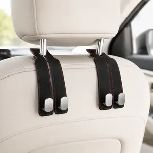 Car Seat Back Storage Hook, 1 Piece PU Leather Concealed Hook, Multipurpose & Durable, Ideal Car Interior Accessories