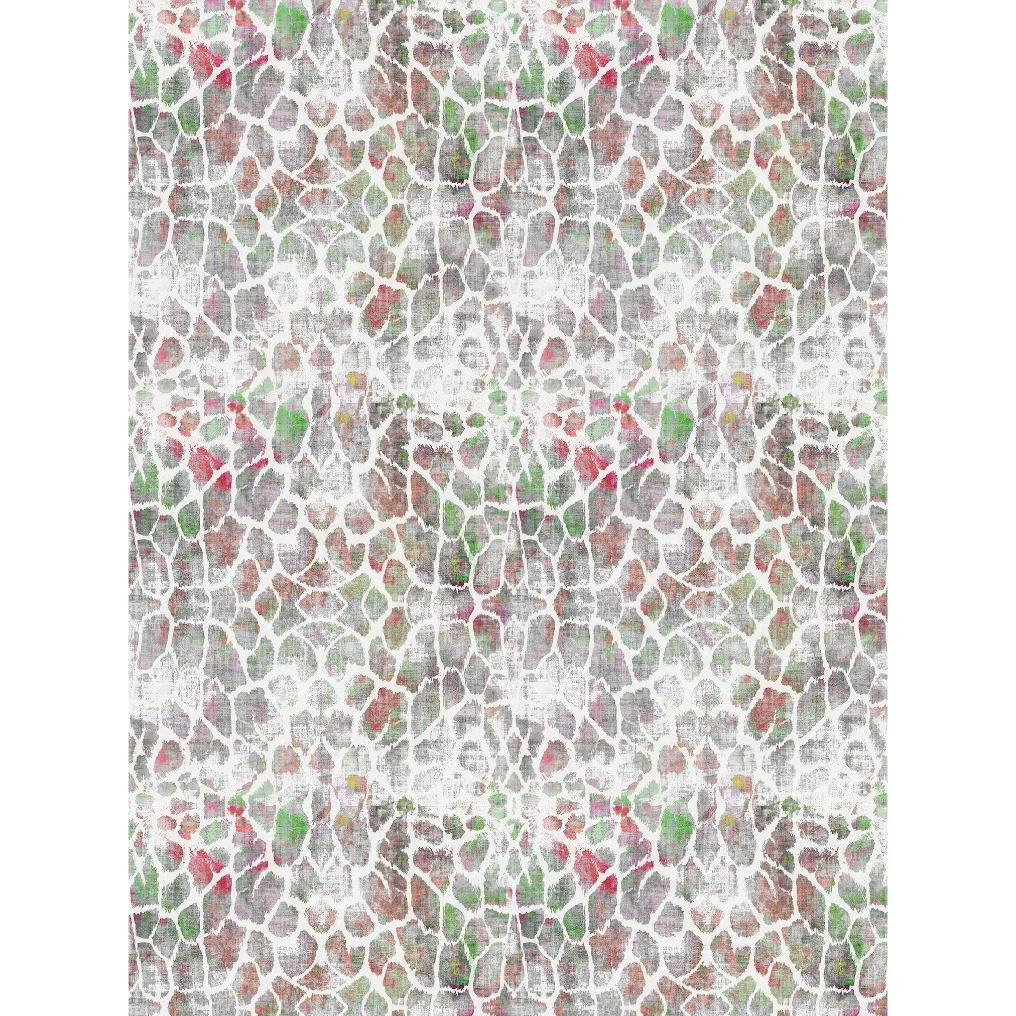 Giraffe Holiday Grasscloth Printed Wallpaper