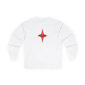 Peak Wilderness Long Sleeve Tee — Mountain Reflection with Red Sun