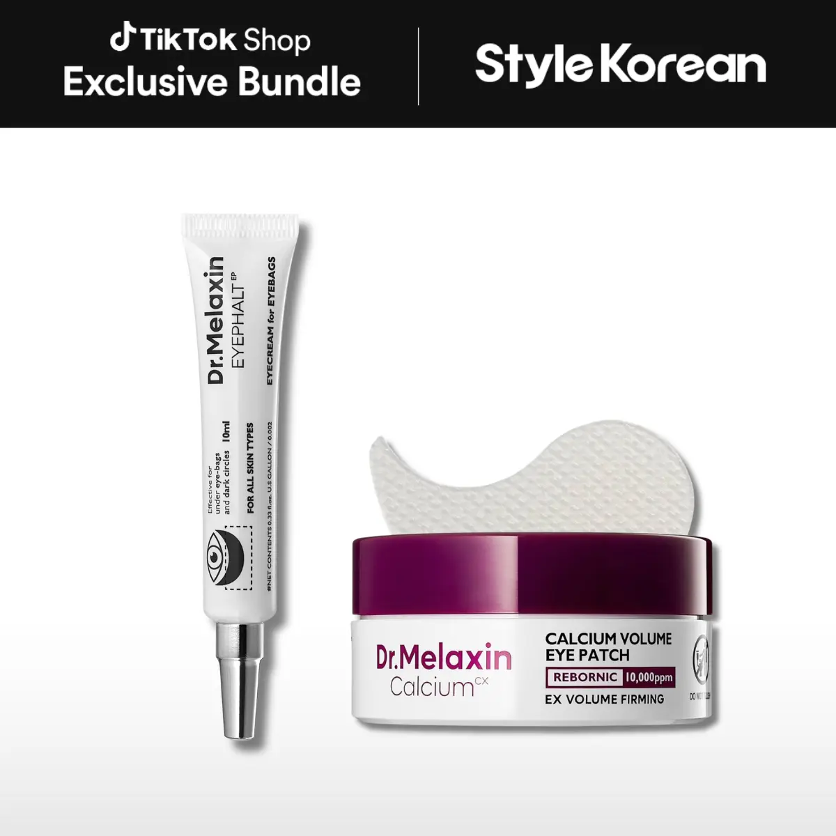 [Dr.Melaxin] Eye Volume & Plump Up Duo -  Eyephalt Eyebag Cream 10ml +  Cemenrete Calcium Volume Eye Patch (60ea)