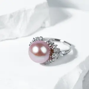 LYD011 12-13mm Pearl Rings fresh water pearls for birthday/anniversary/holiday /retirement/ graduation presents